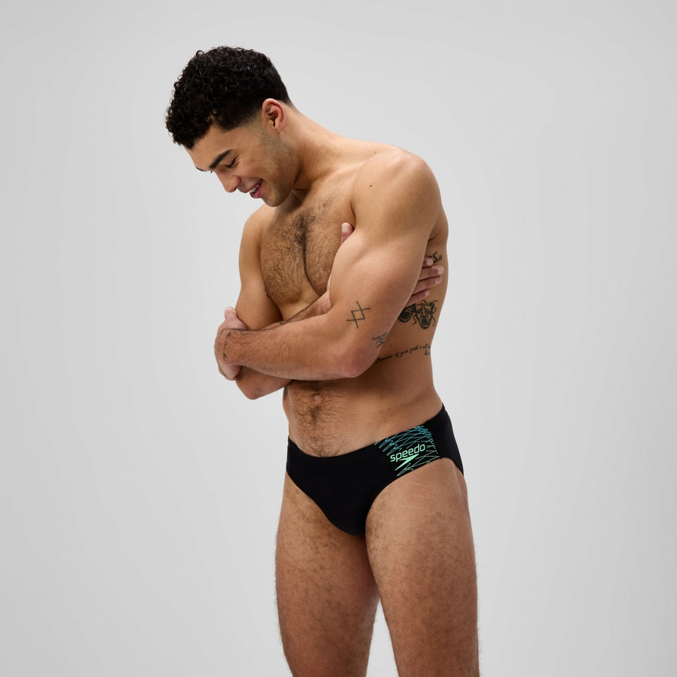 Medley Logo 7cm Brief Black/Green | Speedo