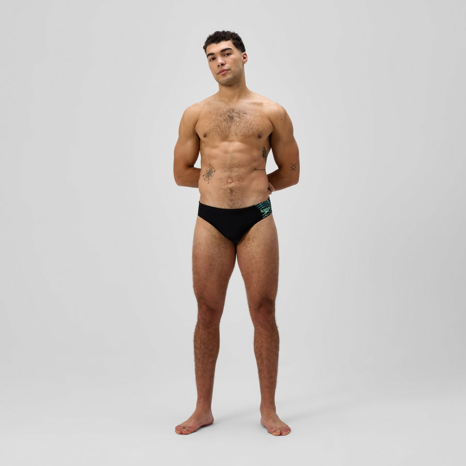 Medley Logo 7cm Brief Black/Green | Speedo