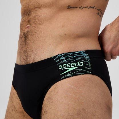 Medley Logo 7cm Brief Black/Green | Speedo