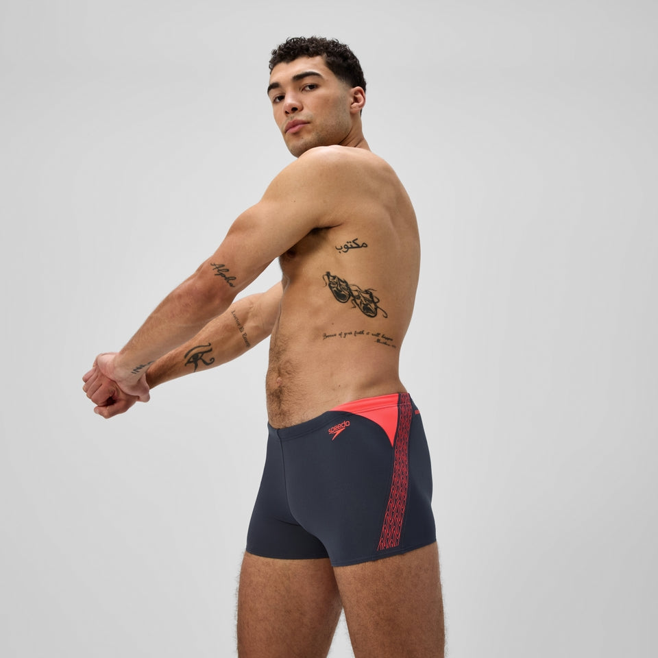 Hyperboom Splice Aquashort Grey/Orange | Speedo