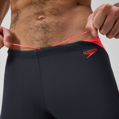 Hyperboom Splice Aquashort Grey/Orange | Speedo