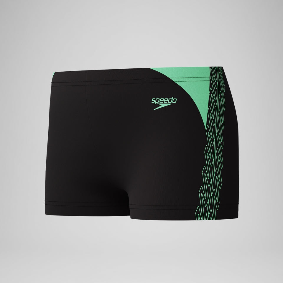 Boys Hyperboom Splice Aquashort Black/Green | Speedo