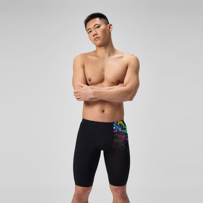 Club Training Printed Jammer Black/Green | Speedo
