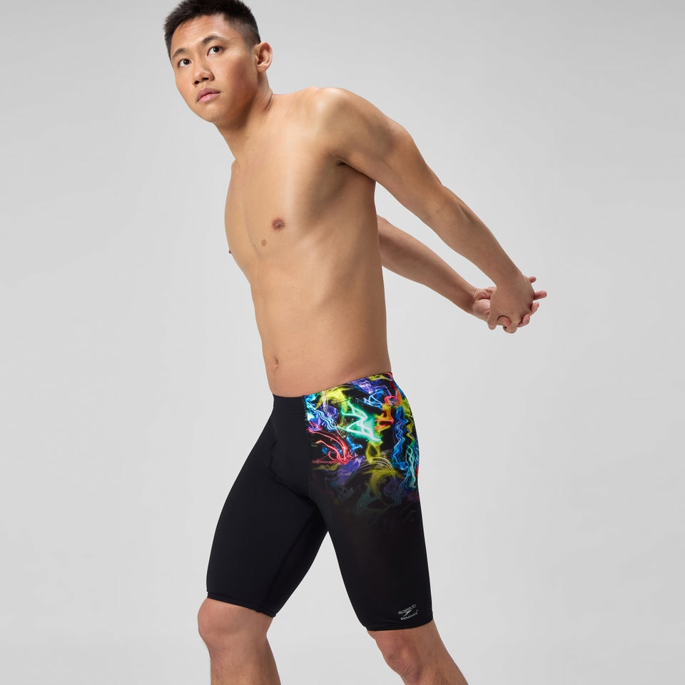 Club Training Printed Jammer Black/Green | Speedo