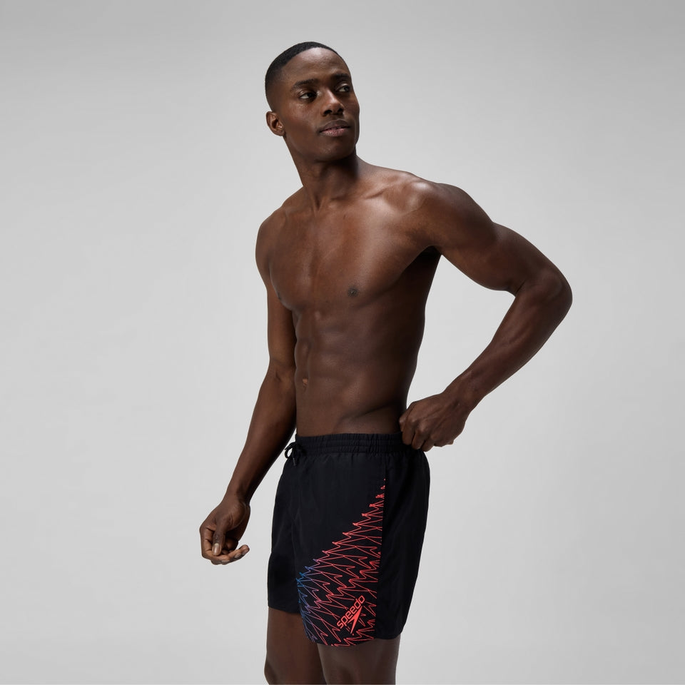 Medley Logo 40cm Swim Shorts Black/Orange | Speedo