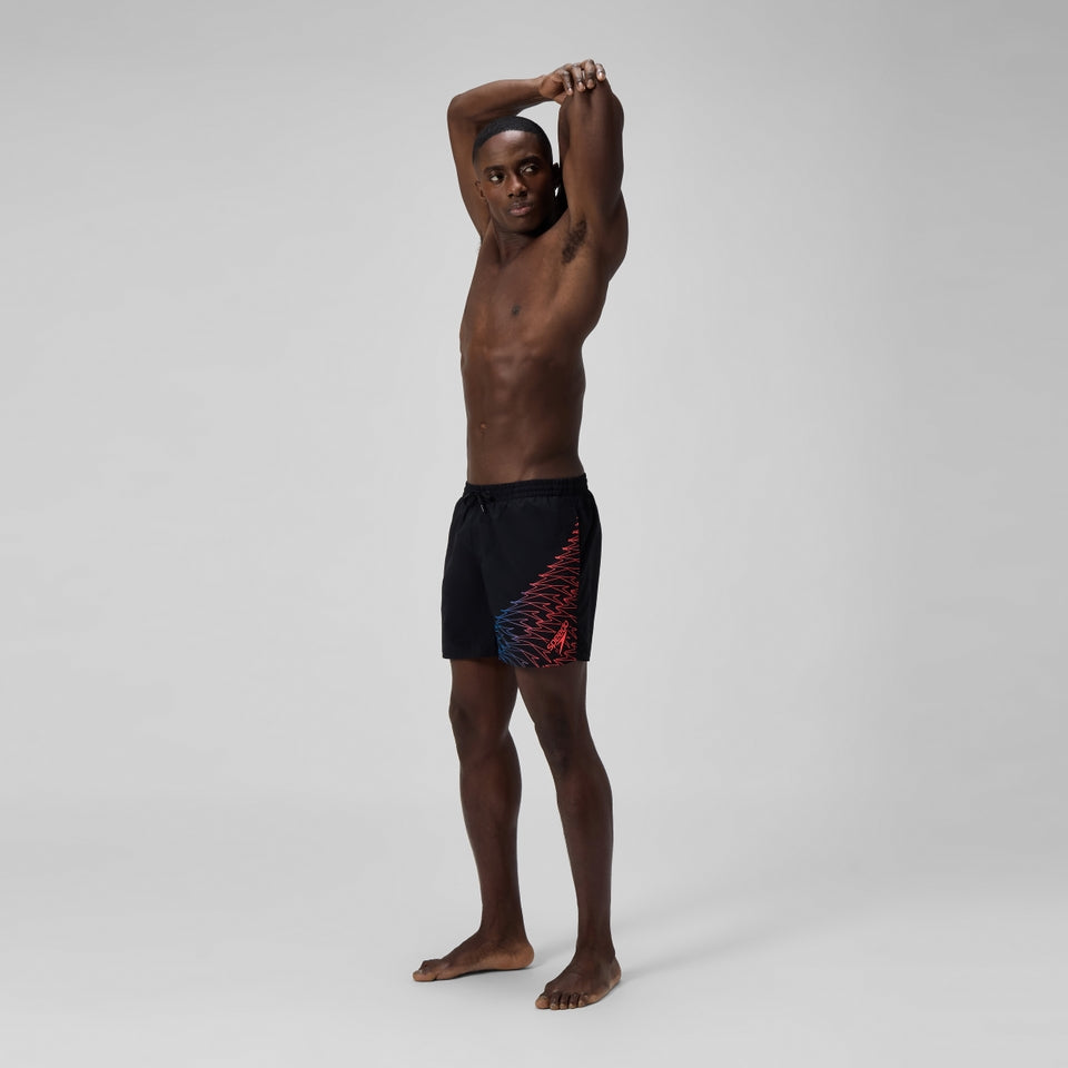 Medley Logo 40cm Swim Shorts Black/Orange | Speedo