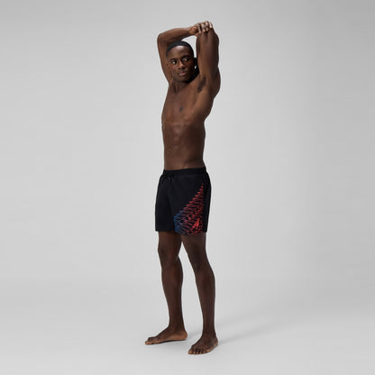 Medley Logo 40cm Swim Shorts Black/Orange | Speedo