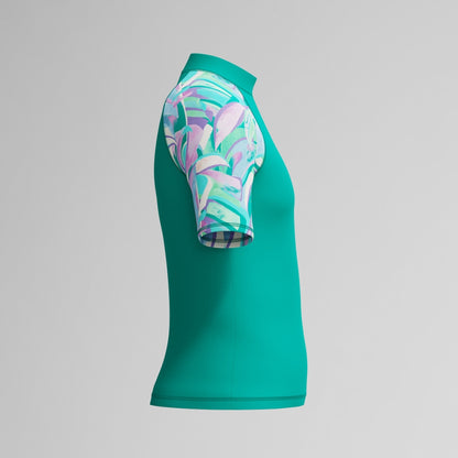 Girls Short Sleeve Rashguard Turquoise | Speedo