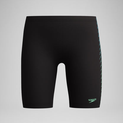Boys Plastisol Placement Jammer Black/Green | Speedo