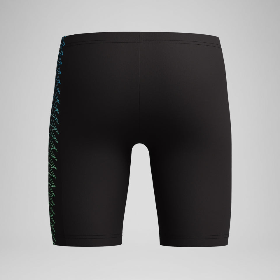 Boys Plastisol Placement Jammer Black/Green | Speedo