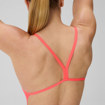 Club Training Solid V-Back 2.0 Swimsuit Orange | Speedo