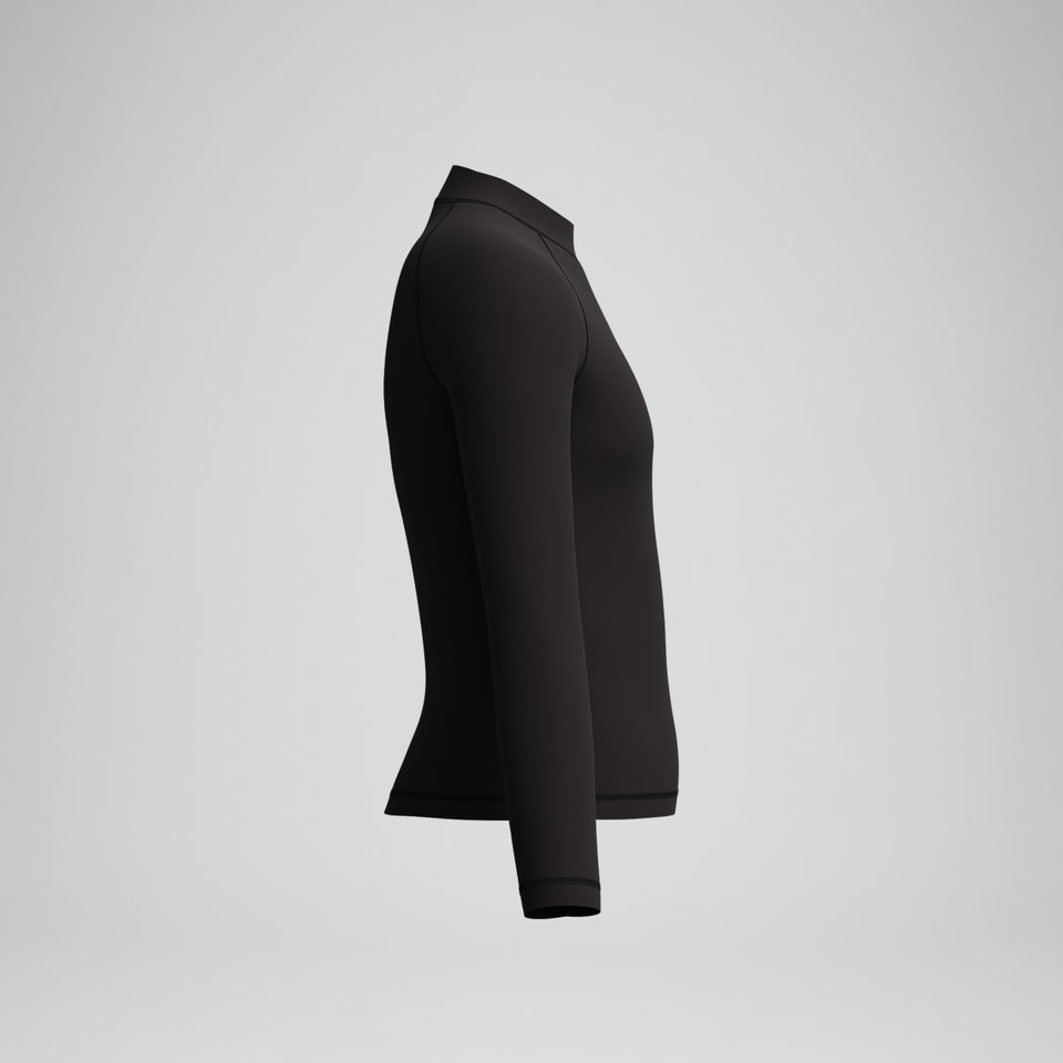 Boys Long Sleeve Rashguard Black/Orange | Speedo