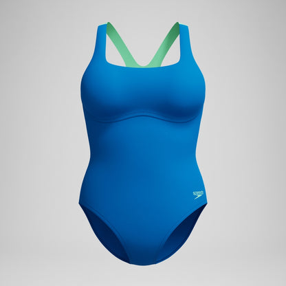 Flex Band with Built in Swim Bra Swimsuit Blue/Turquoise | Speedo