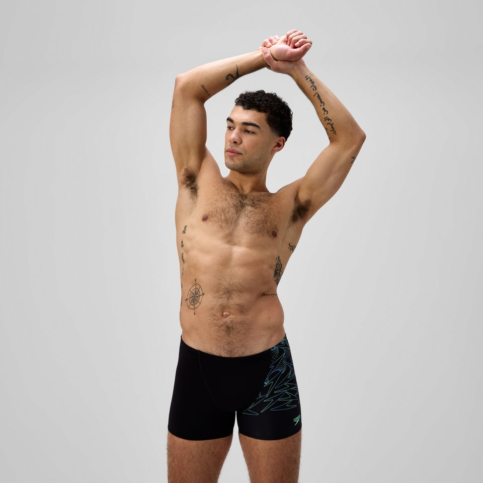 Hyperboom V-Cut Aquashort Black/Green | Speedo
