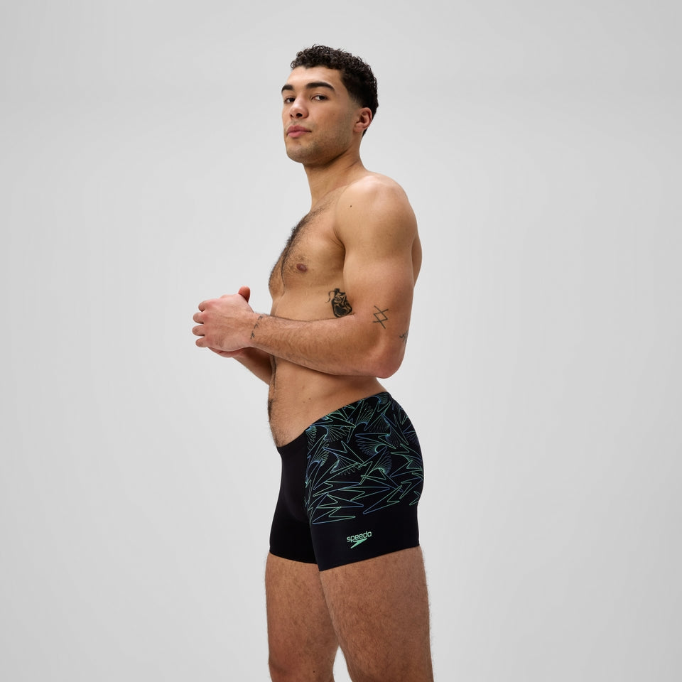 Hyperboom V-Cut Aquashort Black/Green | Speedo