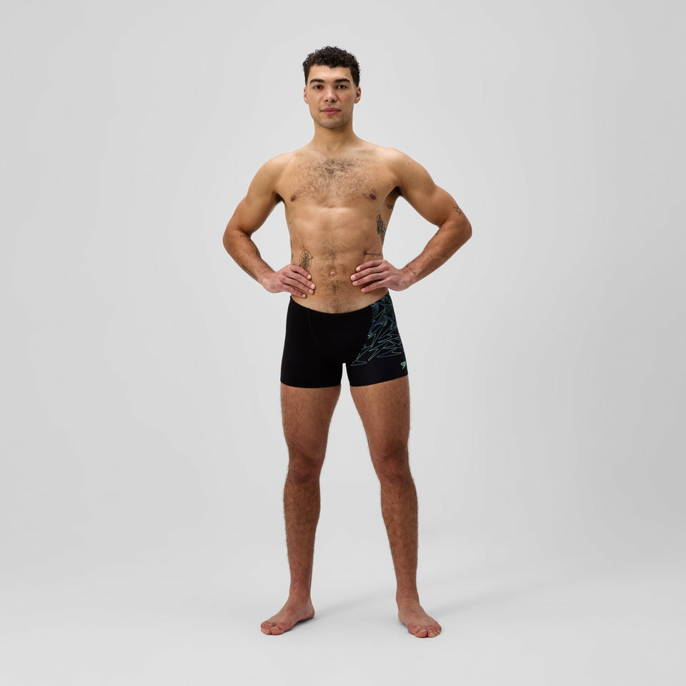 Hyperboom V-Cut Aquashort Black/Green | Speedo