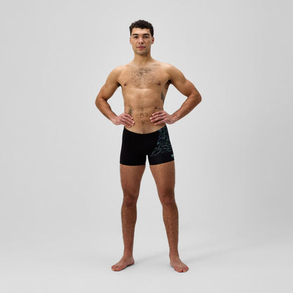 Hyperboom V-Cut Aquashort Black/Green | Speedo