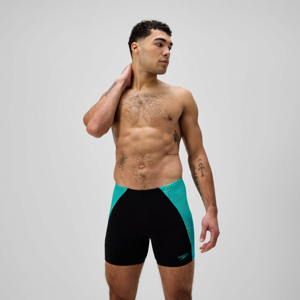 Endurance+ MAX Splice Mid Jammer Black/Turquoise | Speedo