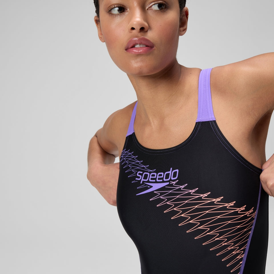 Medley Logo Swimsuit Black/Peach | Speedo