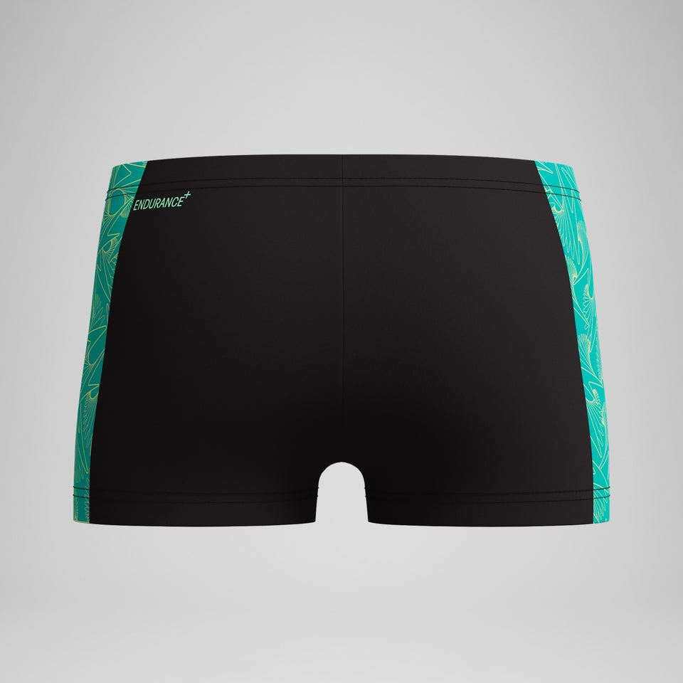 Boys Hyperboom Panel Aquashort Black/Green | Speedo
