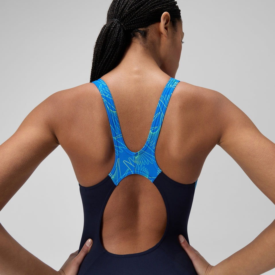 Hyperboom Splice Muscleback Swimsuit Navy/Blue | Speedo