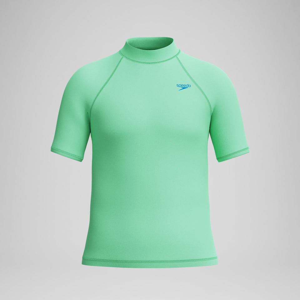 Boys Short Sleeve Rashguard Green | Speedo