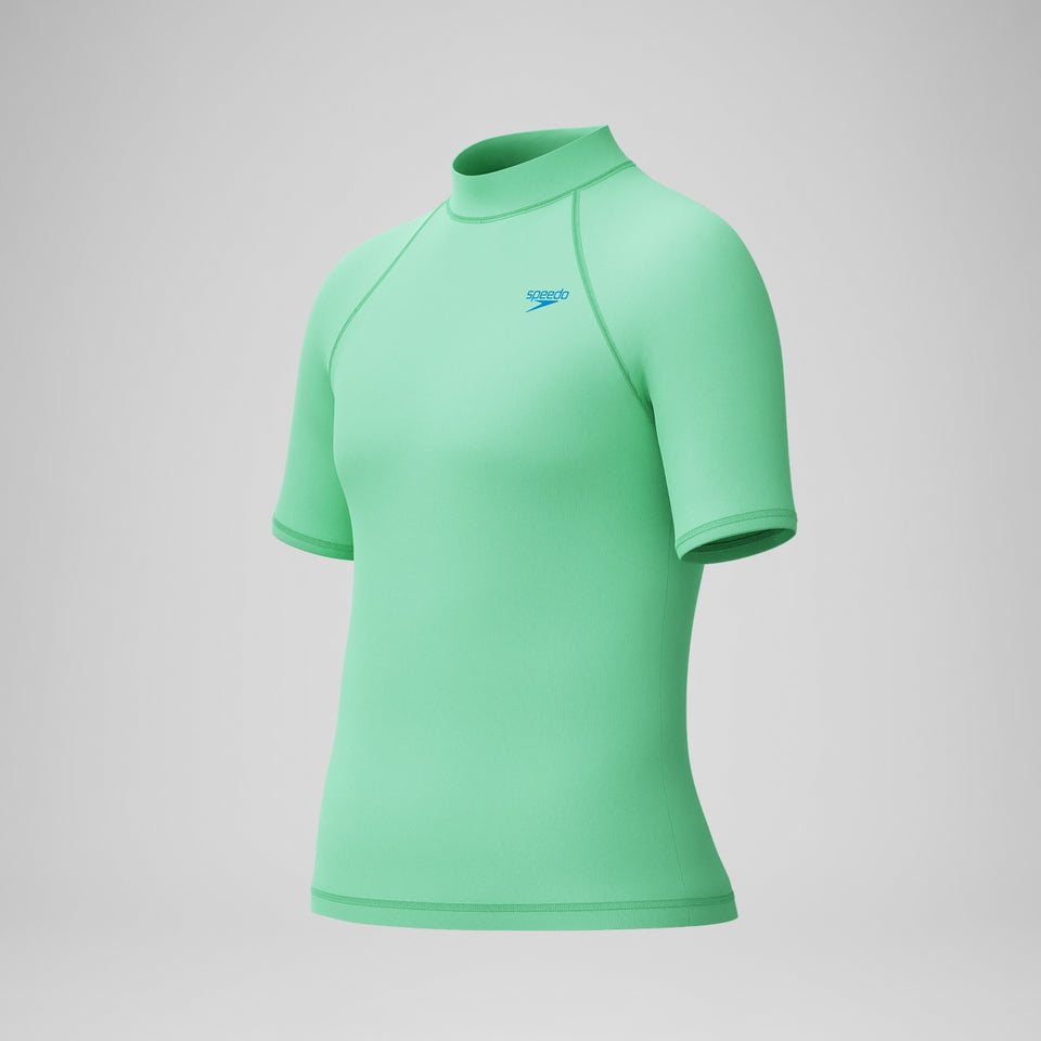 Boys Short Sleeve Rashguard Green | Speedo