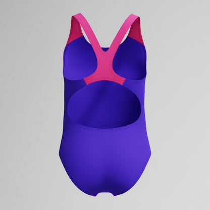 Girls Placement Splashback Swimsuit Purple/Pink | Speedo
