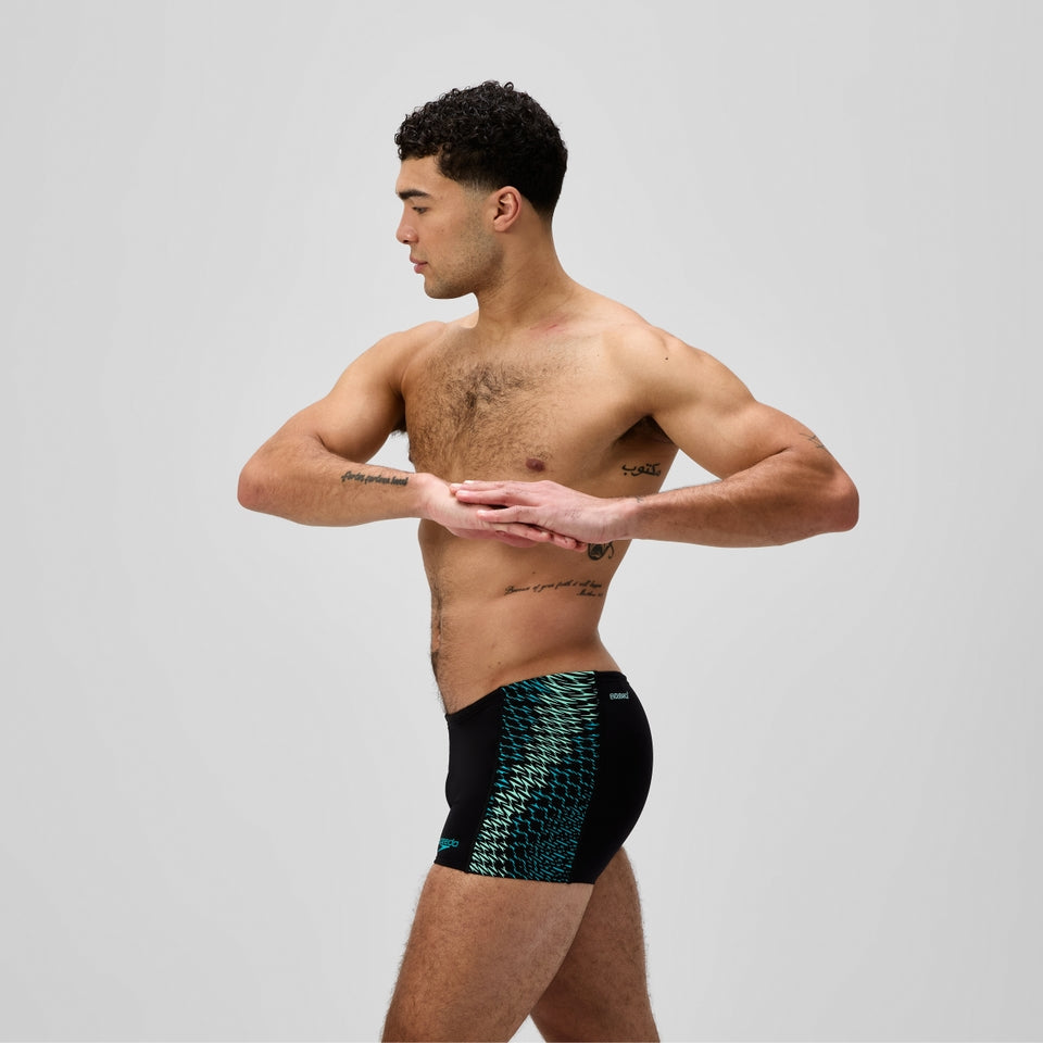 Endurance+ MAX Tech Panel Aquashort Black/Turquoise | Speedo