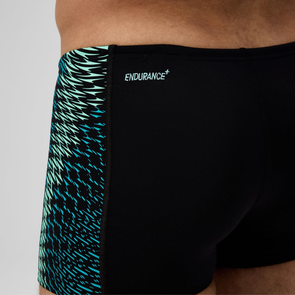 Endurance+ MAX Tech Panel Aquashort Black/Turquoise | Speedo