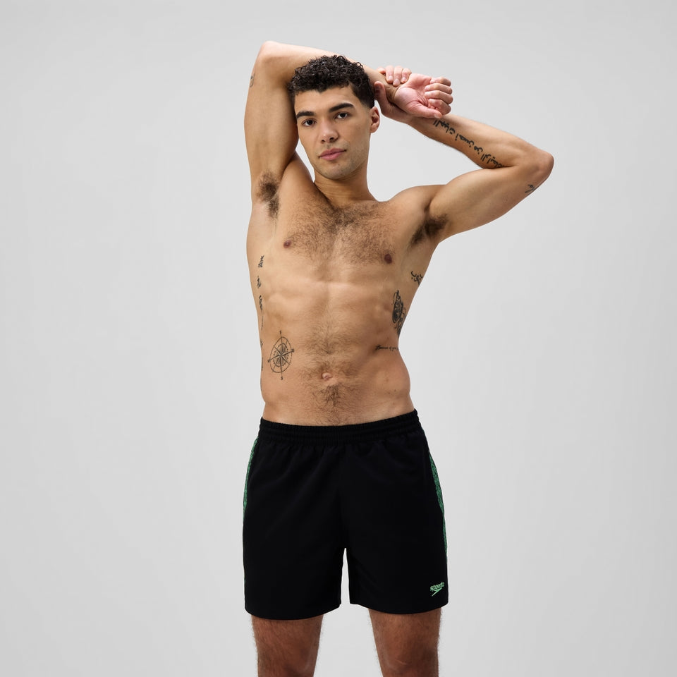Hyperboom Splice 40cm Swim Shorts Black/Green | Speedo