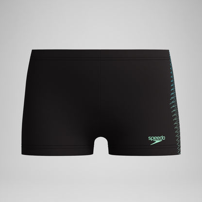 Boys Plastisol Placement Aquashort Black/Green | Speedo