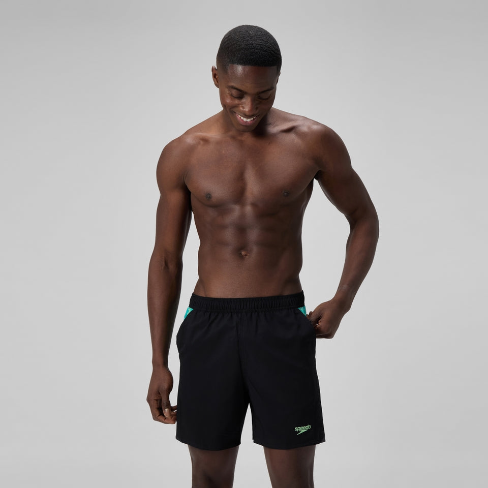 Xpress Lite Panel 40cm Swim Shorts Black/Green | Speedo