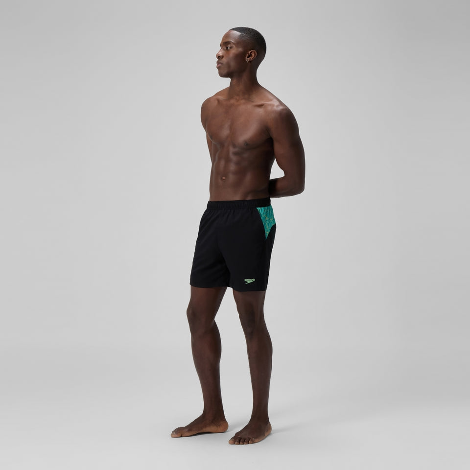 Xpress Lite Panel 40cm Swim Shorts Black/Green | Speedo