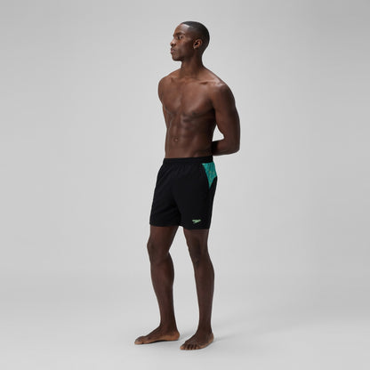Xpress Lite Panel 40cm Swim Shorts Black/Green | Speedo