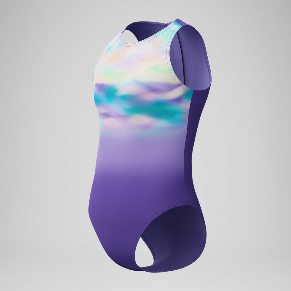 Girls Printed Hydrasuit Purple/Green | Speedo