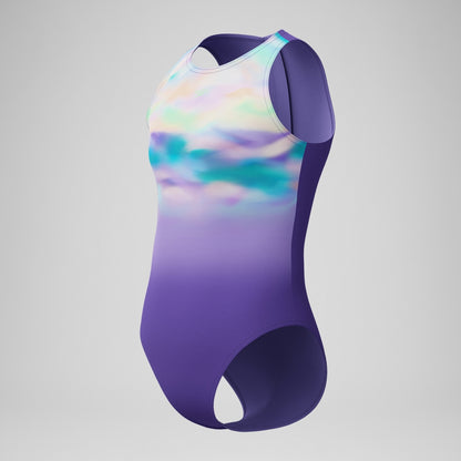 Girls Printed Hydrasuit Purple/Green | Speedo
