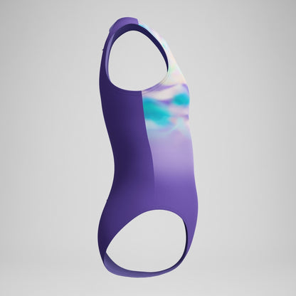 Girls Printed Hydrasuit Purple/Green | Speedo