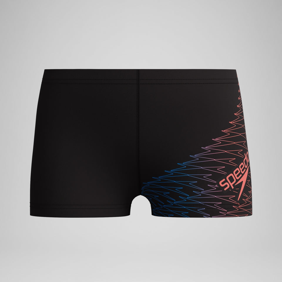 Boys Medley Logo Aquashort Black/Orange | Speedo
