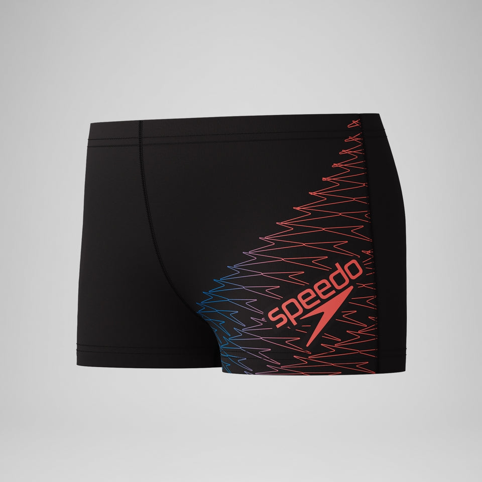 Boys Medley Logo Aquashort Black/Orange | Speedo
