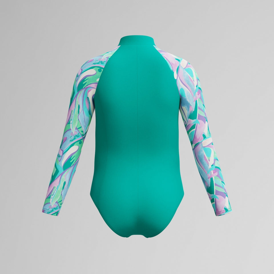 Girls Long Sleeve Swimsuit Turquoise | Speedo