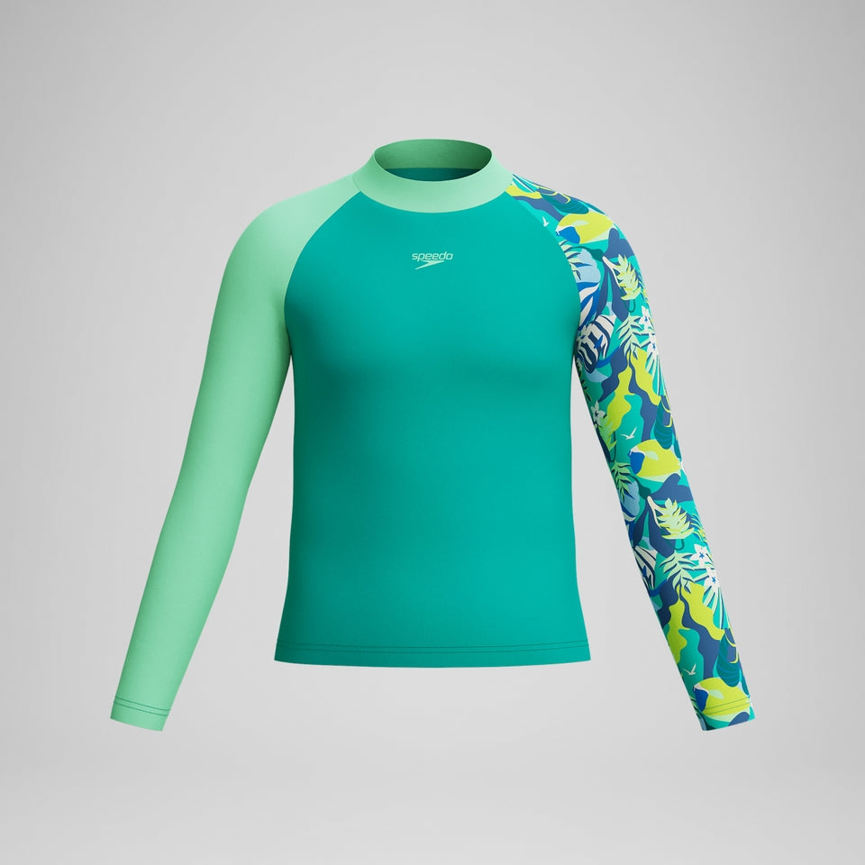 Boys Long Sleeve Rashguard Turquoise | Speedo