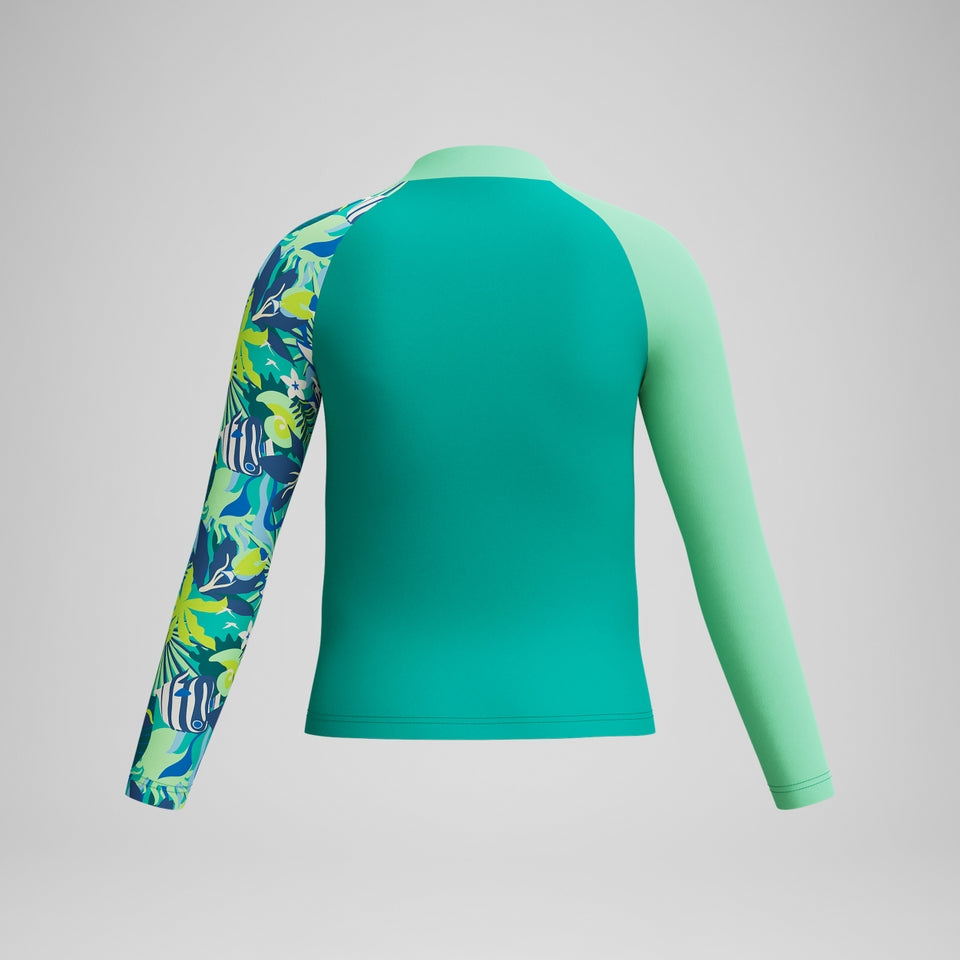 Boys Long Sleeve Rashguard Turquoise | Speedo