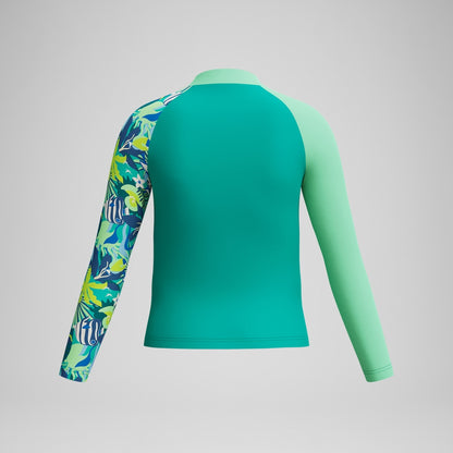 Boys Long Sleeve Rashguard Turquoise | Speedo